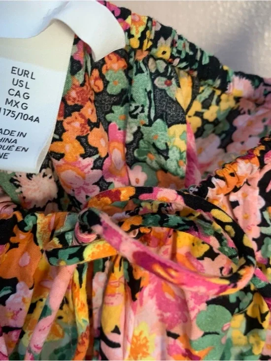 H&M Cotton Floral Smocked Midi Dress - Picture 7 of 11